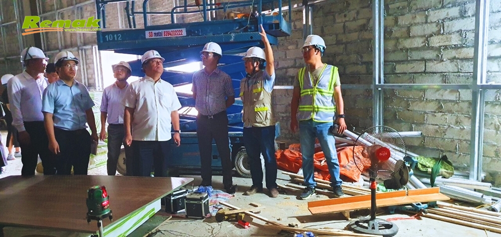 Bộ trưởng Nguyễn Chí Dũng thăm công trình TTSTĐMQG: Nhà thầu Xuân Mai giới thiệu giải pháp tiêu âm Remak
