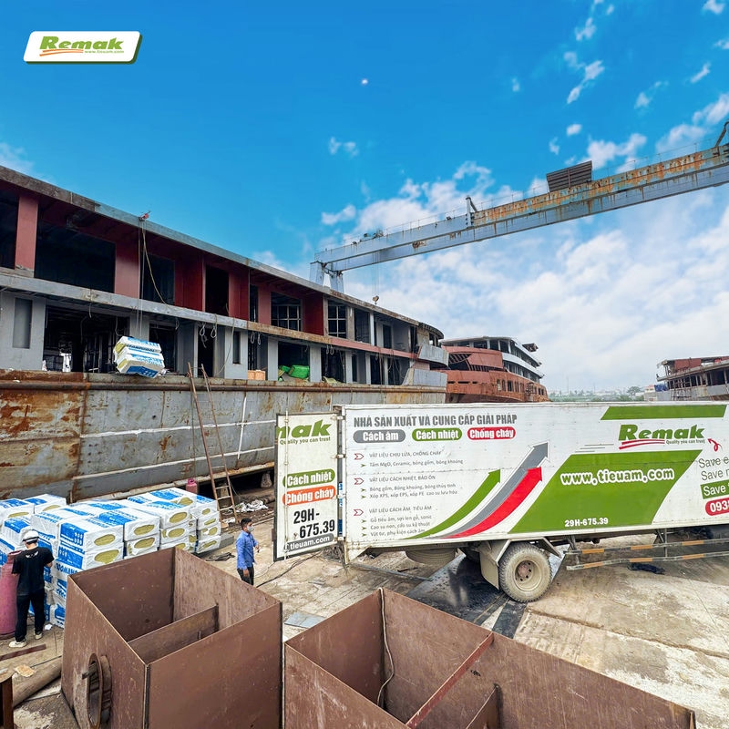 Bông cách âm cách  nhiệt Remak® Stonewool tiết kiệm 40-70% chi phí đóng tàu cho chủ tàu
