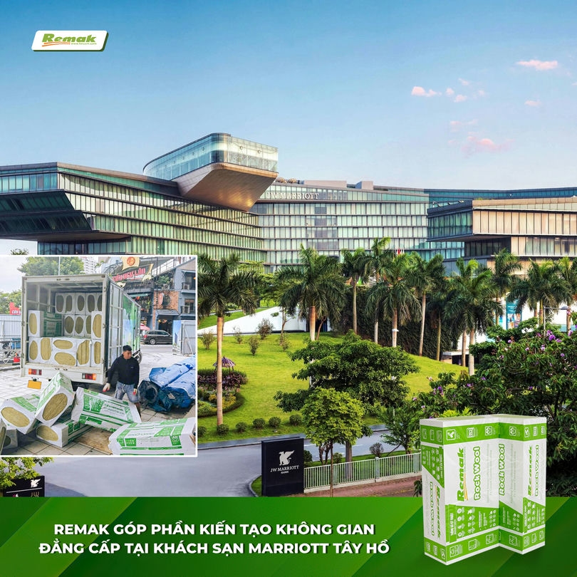 Bông Khoáng Remak Trong Hệ Vách Marriott Tây Hồ – Giải Pháp Vật Liệu Cho Không Gian Lưu Trú Cao Cấp